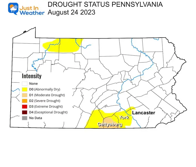 August 24 drought Pennsylvania