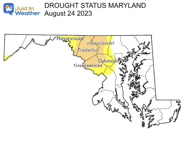 August 24 drought Maryland