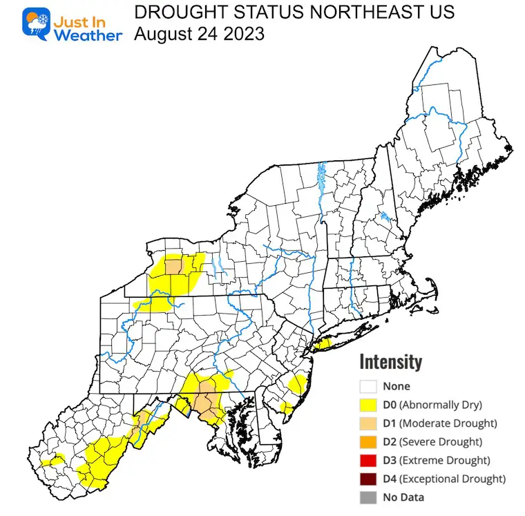 August 24 drought Northeast