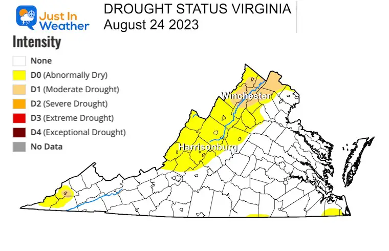 August 24 drought Virginia