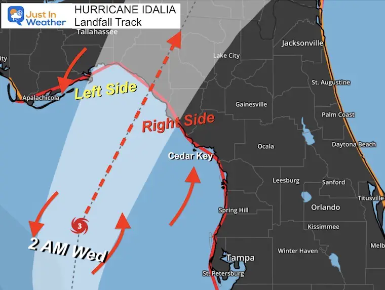 Hurricane Idalia Landfall Map Florida Big Bend August 30
