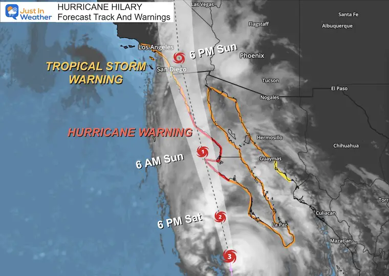 August 19 Hurricane Hilary Warning
