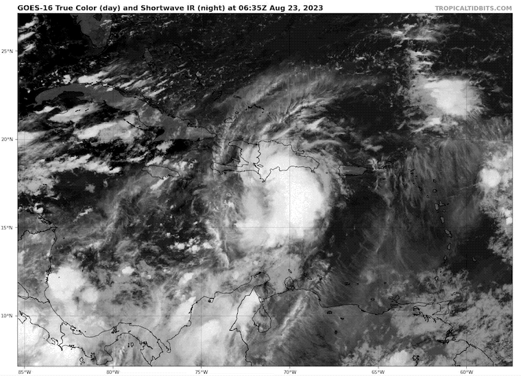 August 23 Tropical Storm Franklin Satellite