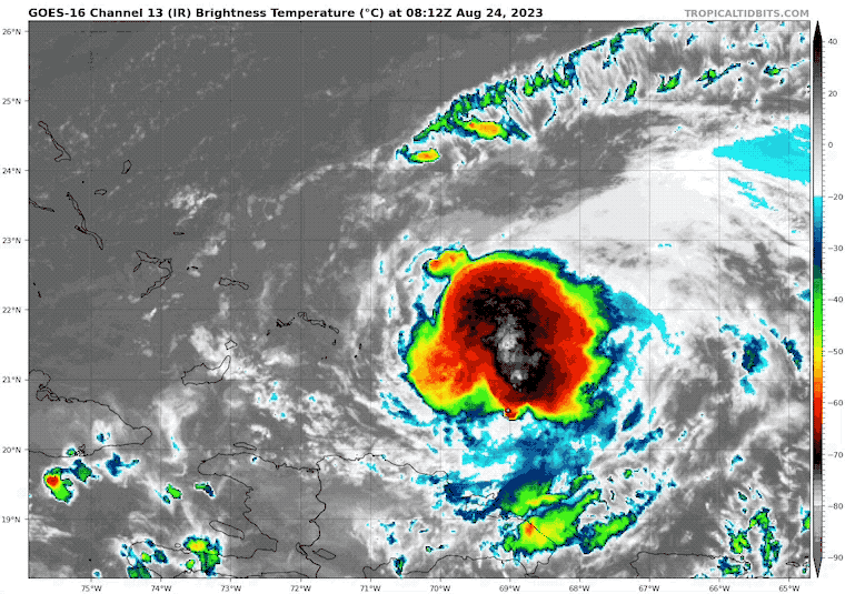 August 24 Tropical Storm Franklin Satellite