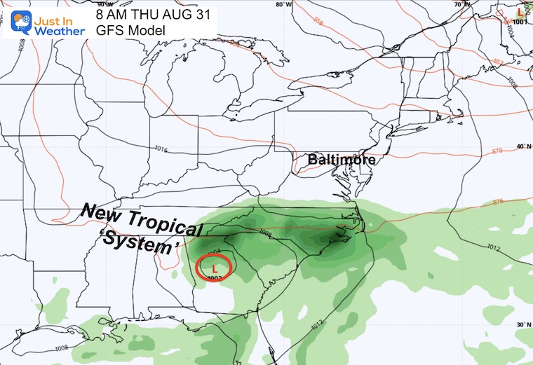 August 26 weather forecast Thursday Hurricane Franklin Tropical Storm