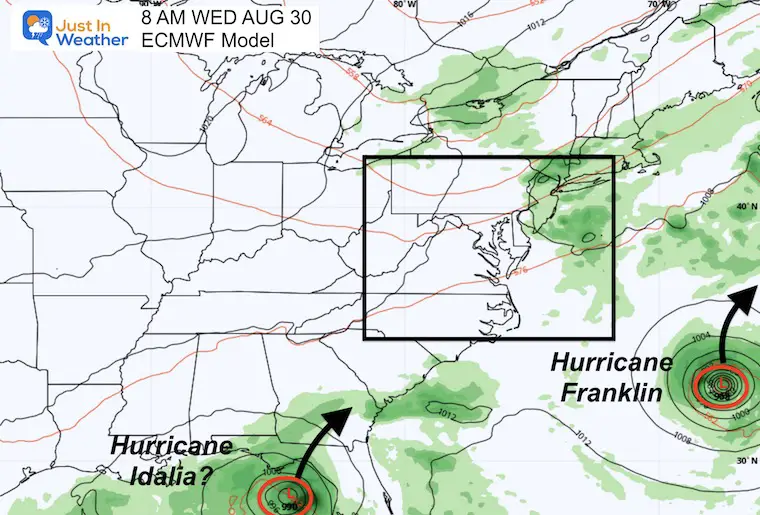 August 27 Forecast Hurricane Franklin Idalia
