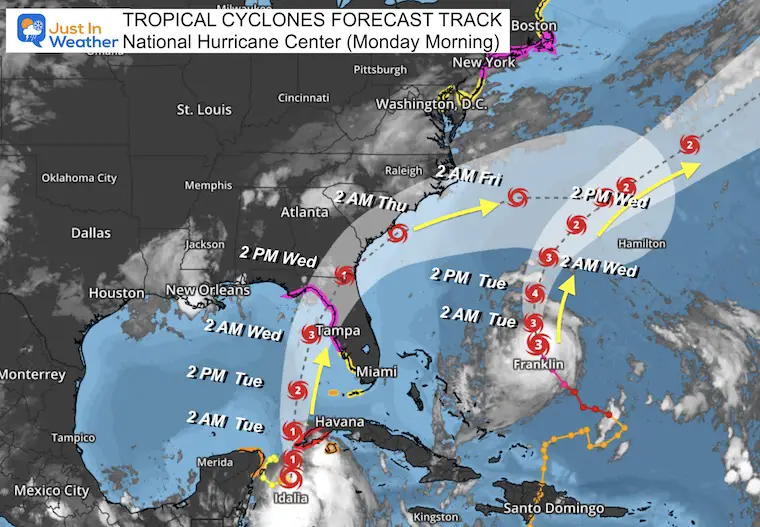 August 28 tropical forecast hurricane track