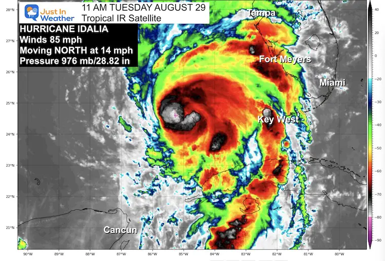 August 29 Hurricane Idalia Tuesday 11 AM