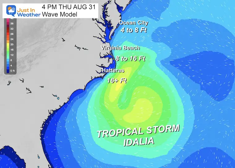 August 31 Wave Forecast Tropical Storm Idalia