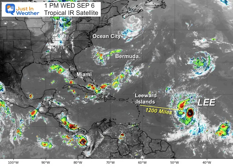 Tropical Storm Lee Satellite Wednesday Afternoon Atlantic