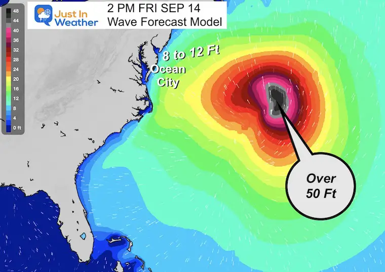September 8 Hurricane Lee Wave Model Forecast