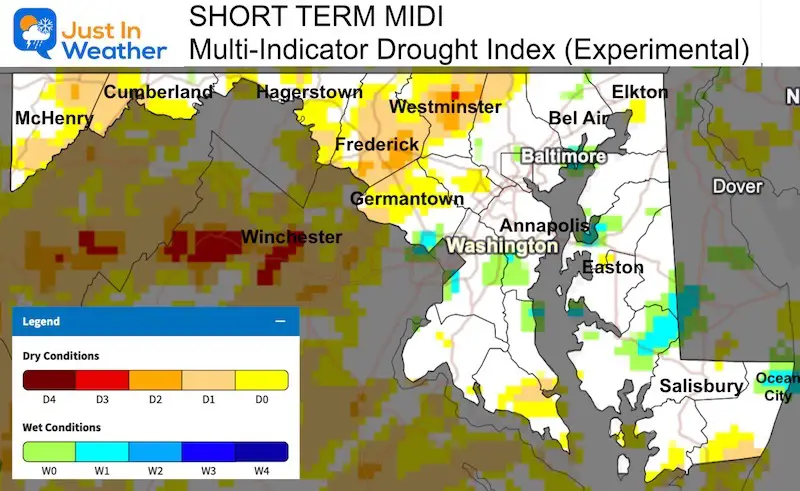 Drought Monitor MIDI Maryland September 2