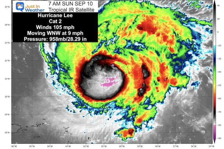 Hurricane Lee Sunday Morning September 10