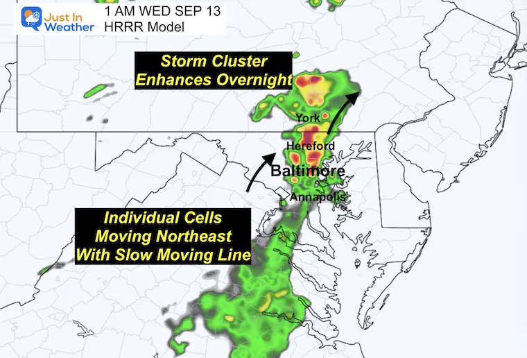 September 12 storm radar forecast 1 AM