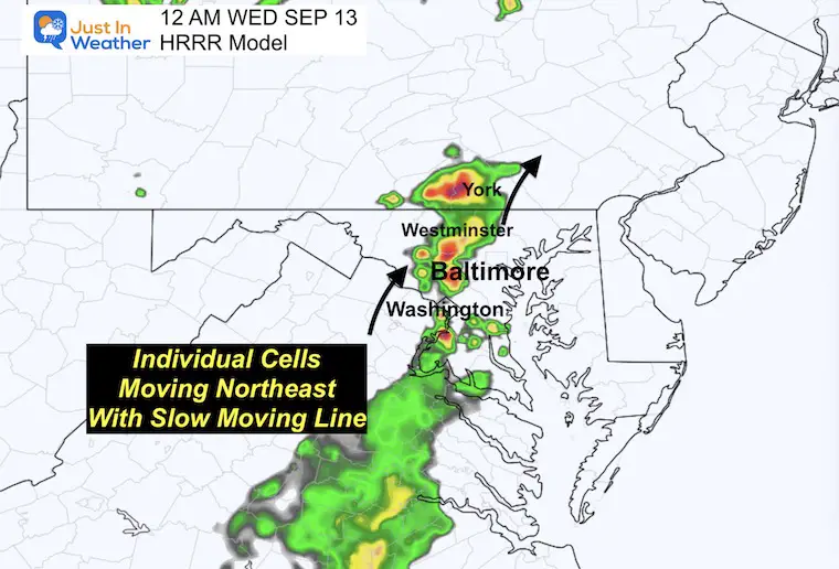 September 12 storm radar forecast midnight