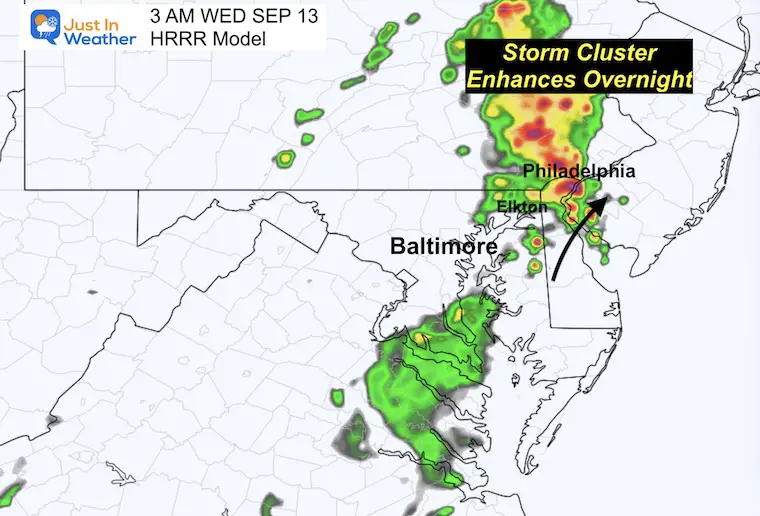 September 12 storm radar forecast 3 AM