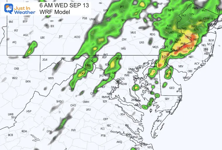 September 12 weather storm radar Wednesday morning
