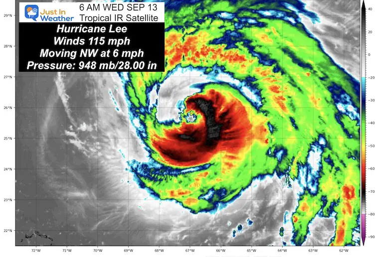 September 13 Hurricane Lee Wednesday Morning