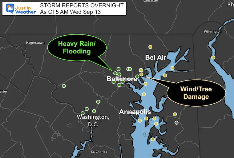 September 13 Storm Reports Maryland