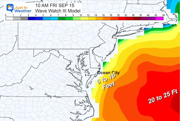 Hurricane Lee Ocean Wave III Mid Atlantic Friday