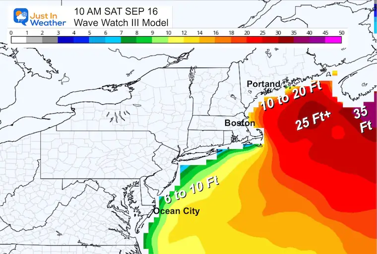 Hurricane Lee Wave Forecast Maine 