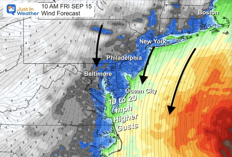 September 15 Lee Winds Mid Atlantic Friday