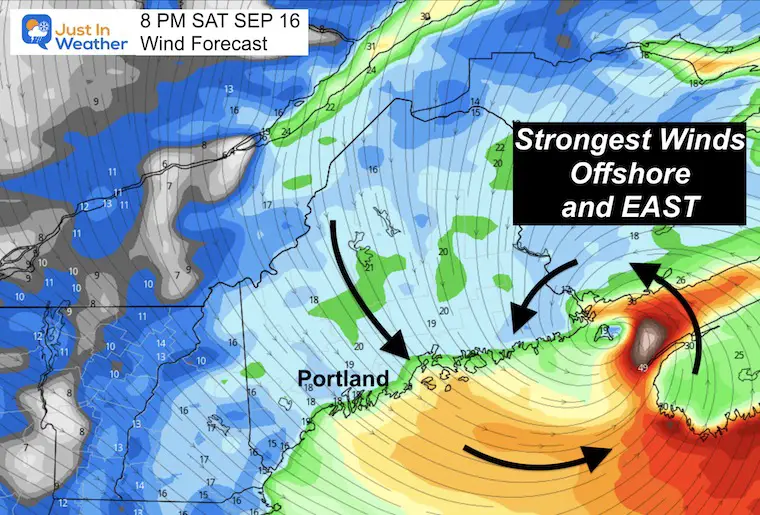 Hurricane Lee Winds Saturday Night Maine