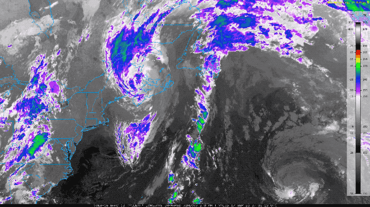 September 17 post tropical storm Lee satellite loop