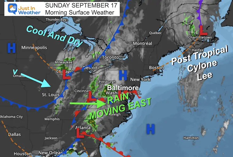 September 17 Weather Sunday morning