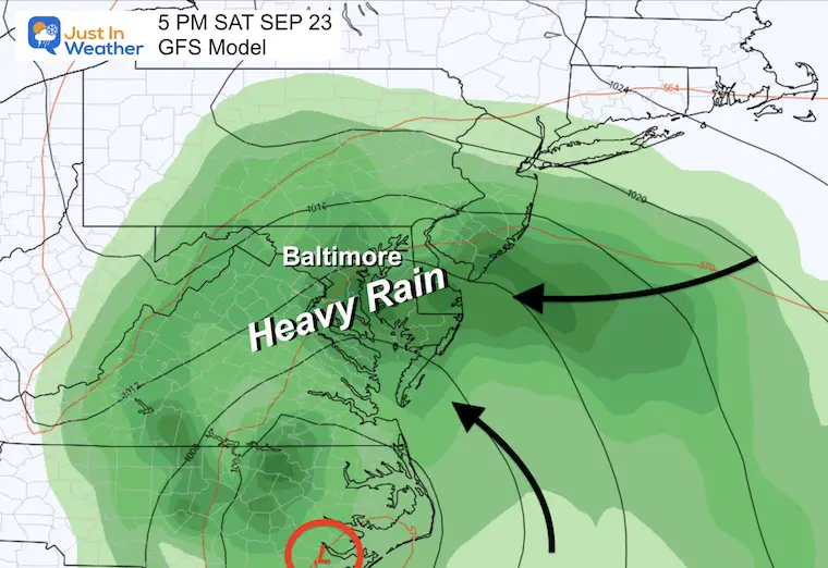 September 18 weather storm forecast Saturday Afternoon