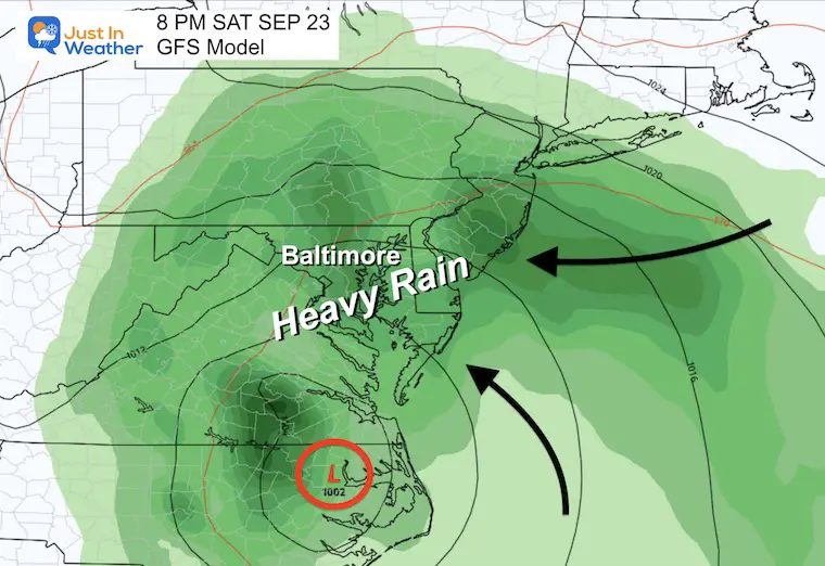 September 18 weather storm forecast Saturday Evening