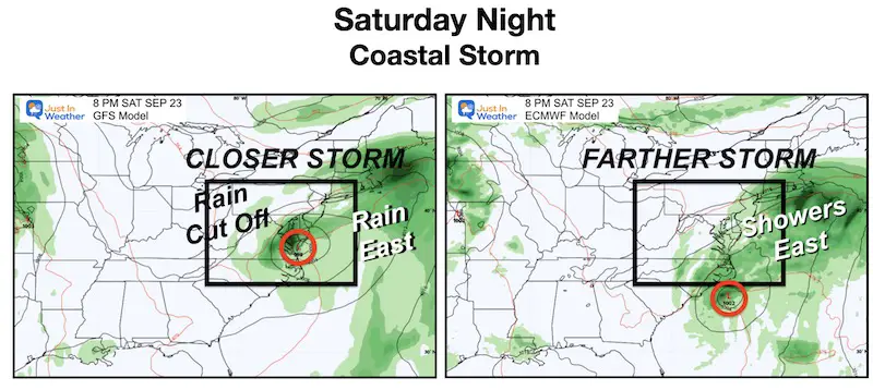 September 20 weather forecast storm Saturday Night