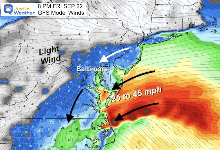 September 21 Tropical Storm Friday Night winds