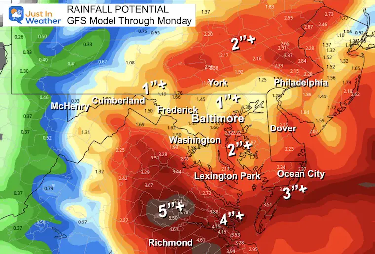 September 21 Rain forecast tropical storm