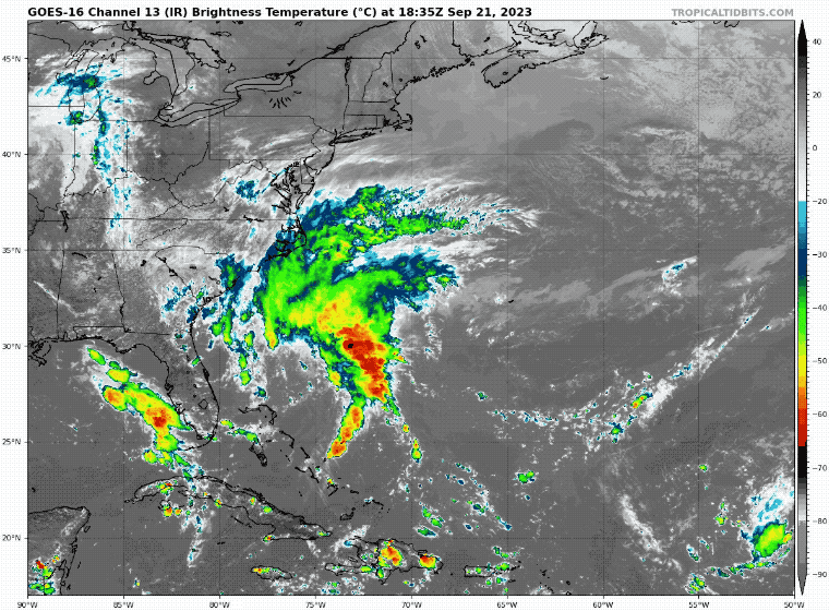 September 21 Tropical Storm Satellite Thursday night