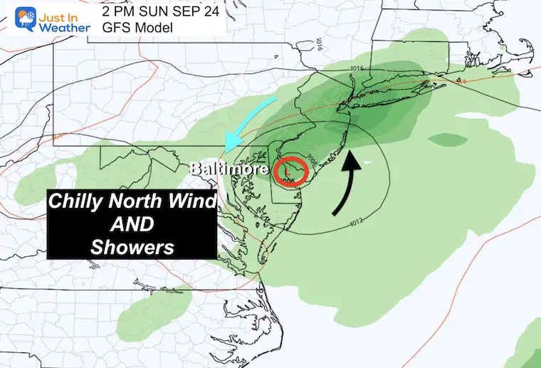 September 21 weather coastal storm Sunday GFS