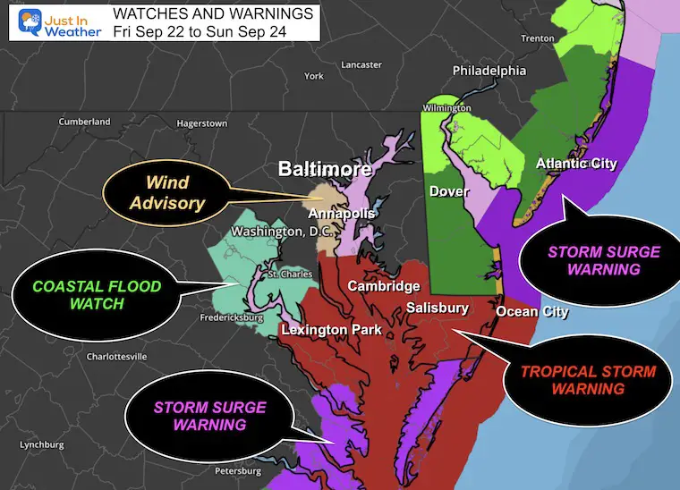 September 22 Tropical Storm Warning Storm Surge