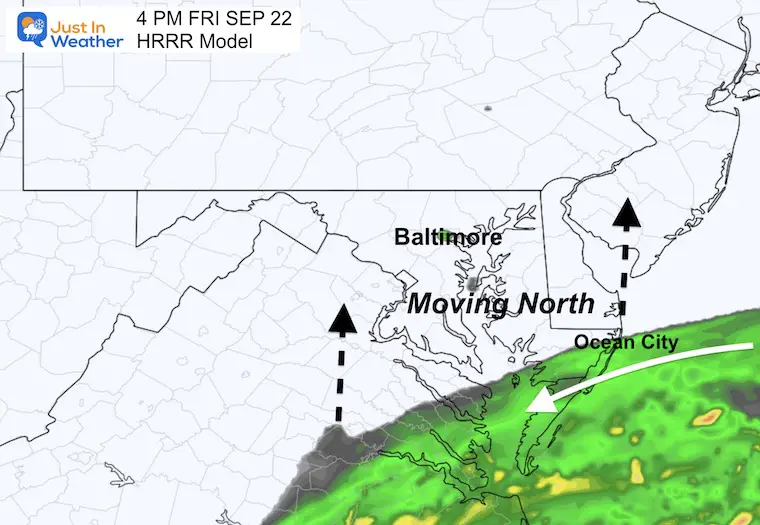 September 22 radar forecast Friday afternoon