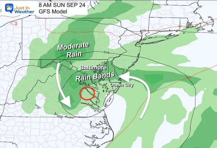 Tropical Storm Ophelia Sunday Morning Rain