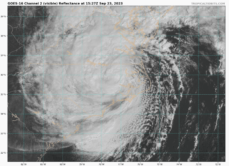 September 23 Tropical Storm Ophelia Satellite