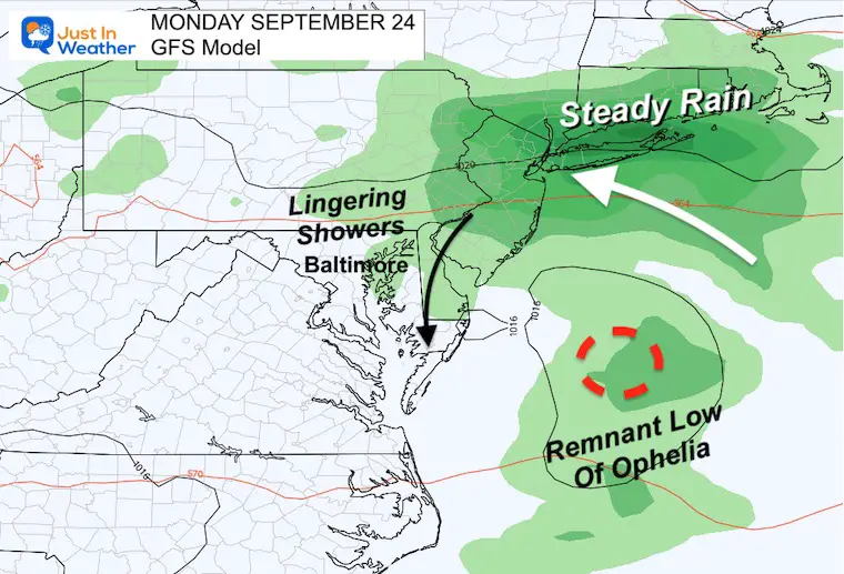 September 24 weather forecast Monday 