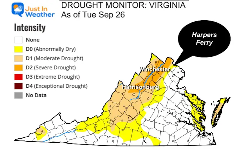 Drought Map September 28 drought Virginia