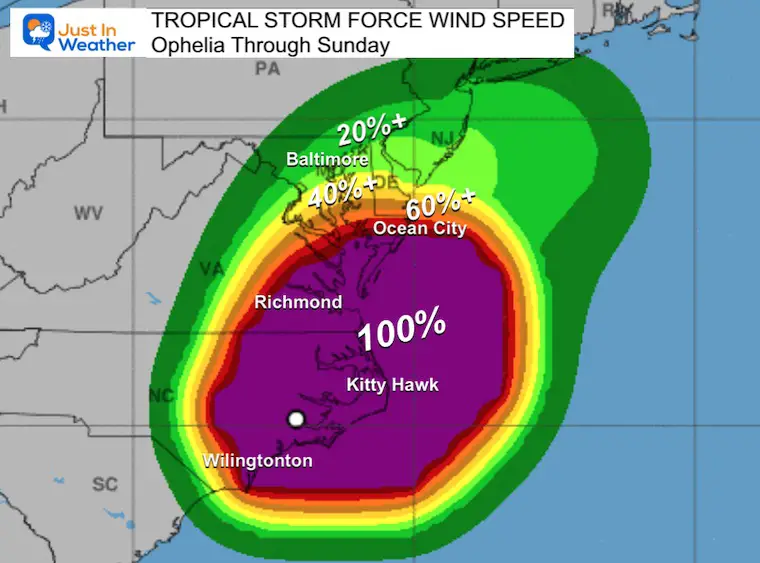 Tropical Storm Ophelia Wind September 23
