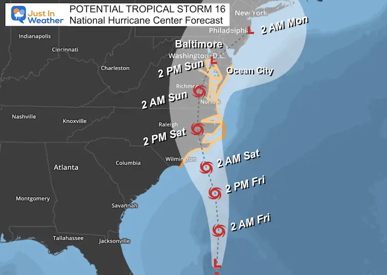 September 21 Tropical Storm Forecast National Hurricane Center