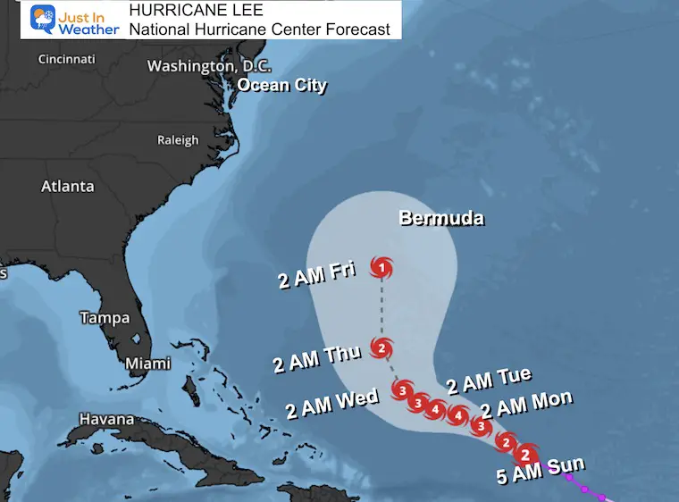 September 10 Hurricane Lee Forecast National Hurricane Center