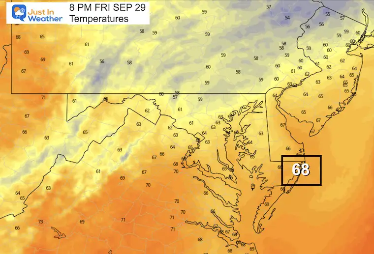 September 28 weather temperature forecast Friday