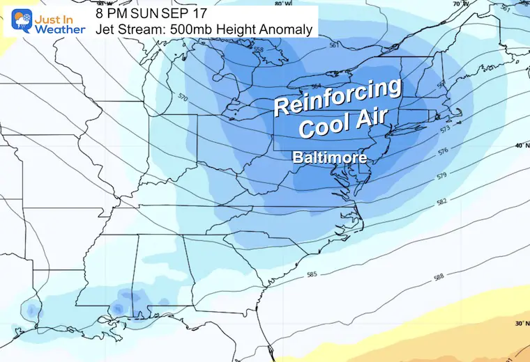 September 13 forecast Jet Stream Sunday