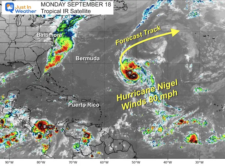September 18 Hurricane Nigel Atlantic Satellite