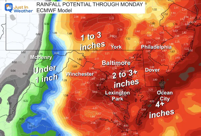 September 21 storm rain forecast ECMWF