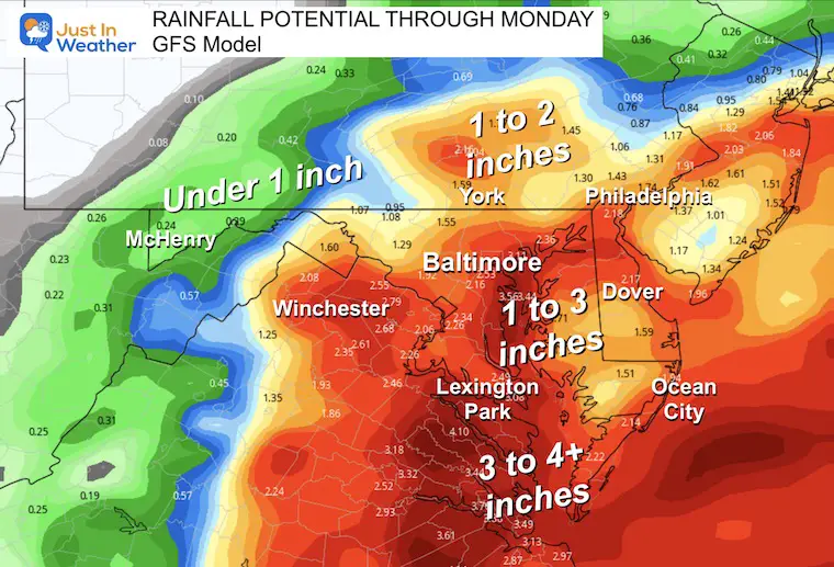 September 21 storm rain forecast GFS